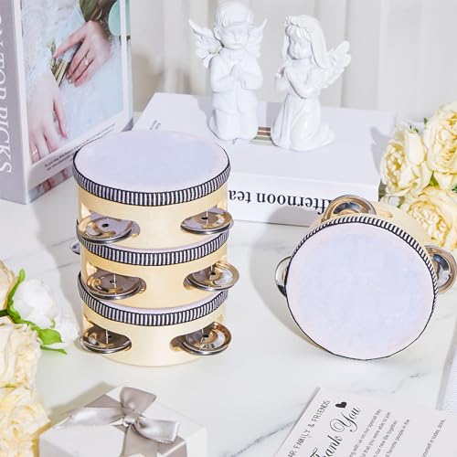 Lukmaa 12 Pcs 4 Inch Wedding Tambourine Drum - Image 4
