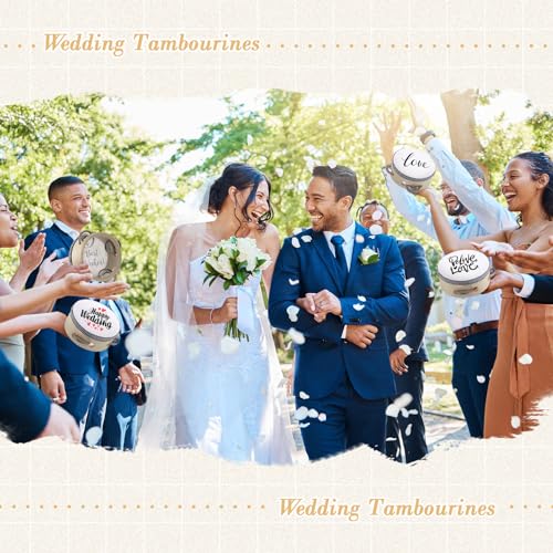 Lukmaa 12 Pcs 4 Inch Wedding Tambourine Drum - Image 5