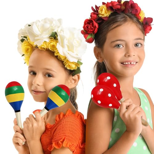 lyfLux 4 Pcs Maracas Hand Percussion Instruments - Image 2