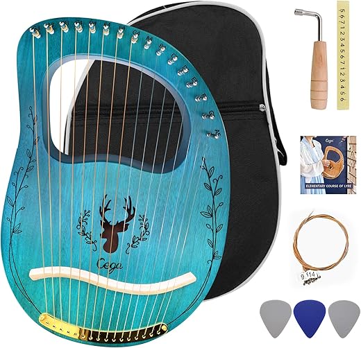 BeiLan Lyre Harp 16 Strings Mahogany Body