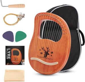 Topnaca Lyre Harp 16 Strings, Mahogany Body
