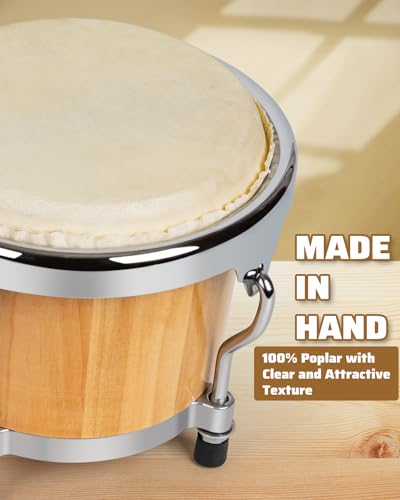 lyumengg Bongo Drums 6β and 7β Set Sliver - Image 5