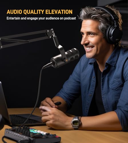 MAONO XLR Podcast Dynamic Microphone With Boom Arm - Image 2