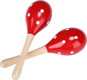 DOMG Maracas, Wooden Rumba Shaker Set of 2