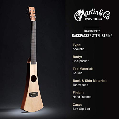 MARTIN Steel String Backpacker Travel Guitar with Bag - Image 5