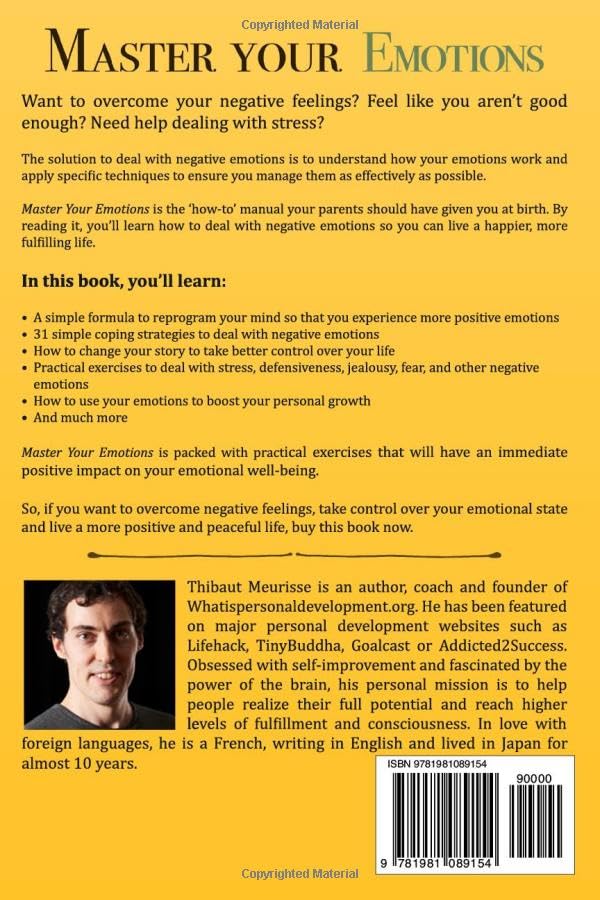 Master Your Emotions: A Practical Guide to Overcome Negativity and Better Manage Your Feelings by Thibaut Meurisse - Image 2