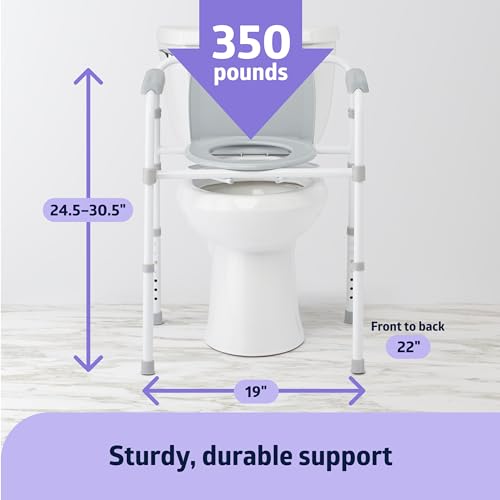 Medline Steel Bedside Commode - Image 4