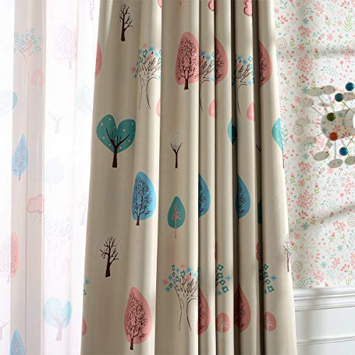 Melodieux Cartoon Trees Blackout Curtain 84" L - Image 3