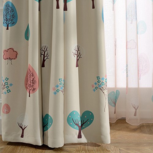 Melodieux Cartoon Trees Blackout Curtain 84" L - Image 4