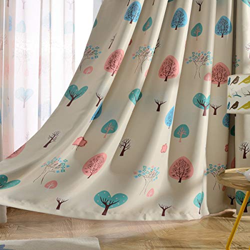 Melodieux Cartoon Trees Blackout Curtain 84" L - Image 2