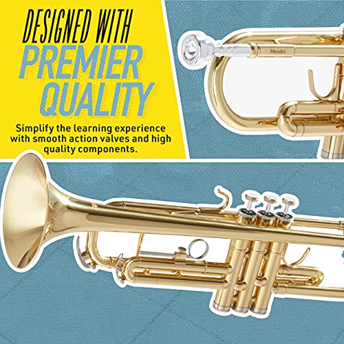 Mendini by Cecilio Bb Trumpet for Beginner or Advanced Student - Image 4