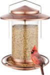 iBorn Metal Bird Feeder, 18cm Roof & Tray, 6 Port (Seed Not Included)