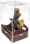 NANEEZOO Micro Habitat Terrariums, 8x6x12 Inches, Acrylic Reptile Tank