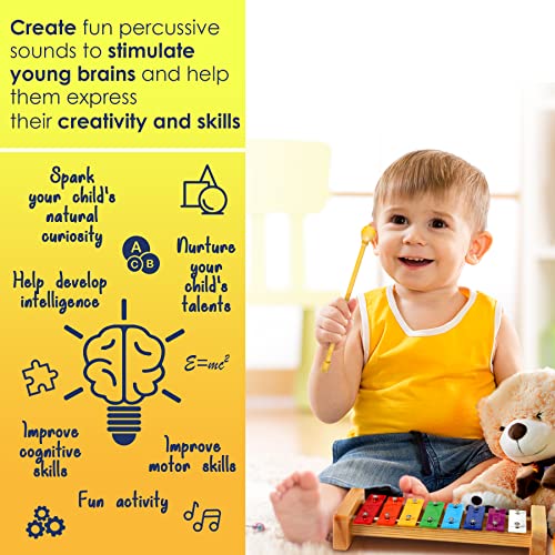 MINIARTIS Xylophone For Kids | 8 Notes Colorful - Image 3