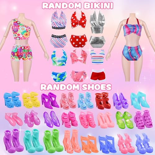 MINIFUN 122 Pcs Doll Clothes And Accessories - Image 4