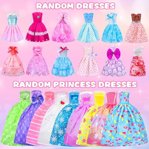 MINIFUN 122 Pcs Doll Clothes And Accessories - Image 2