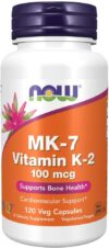 NOW MK-7 Vitamin K-2 Cardiovascular Support Veg Capsules
