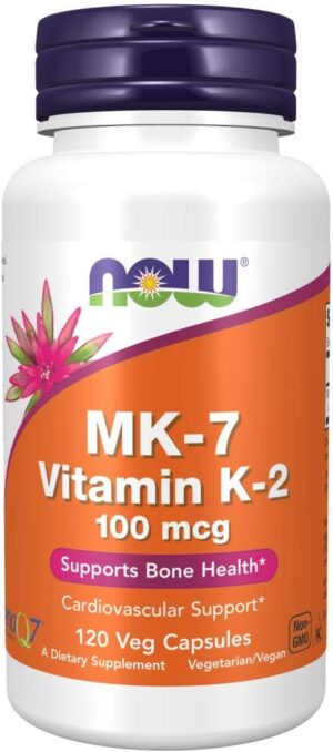 NOW MK-7 Vitamin K-2 Cardiovascular Support Veg Capsules