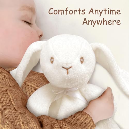 MOVEPAI White Bunny Baby Lovey Blanket - Image 3
