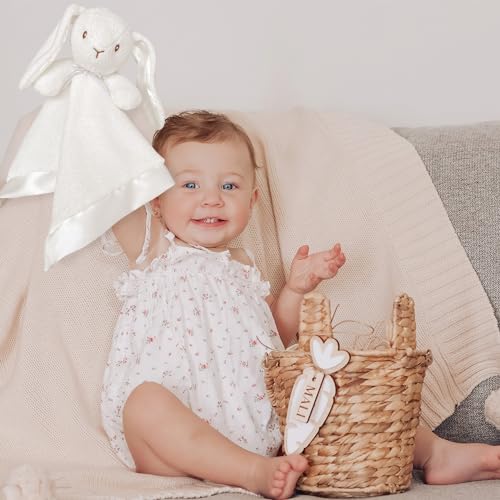MOVEPAI White Bunny Baby Lovey Blanket - Image 2
