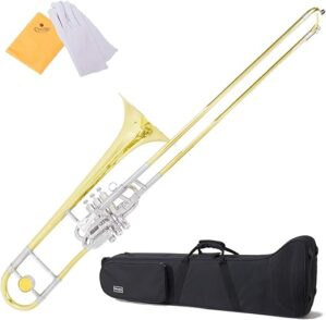 Mendini by Cecilio MTB-43 Intermediate B Flat Combo Trombone