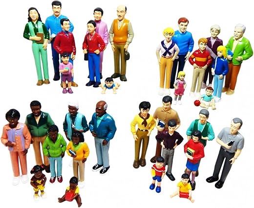 Cre8tive Minds Multi-Ethnic Pretend Play Family Set - 32 Pieces