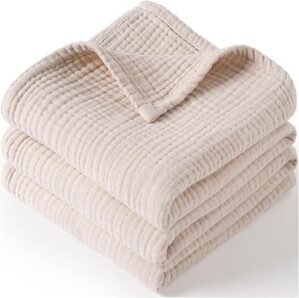 MairMore Muslin Baby Blanket – Soft and Breathable 47″*47″ (Fog)
