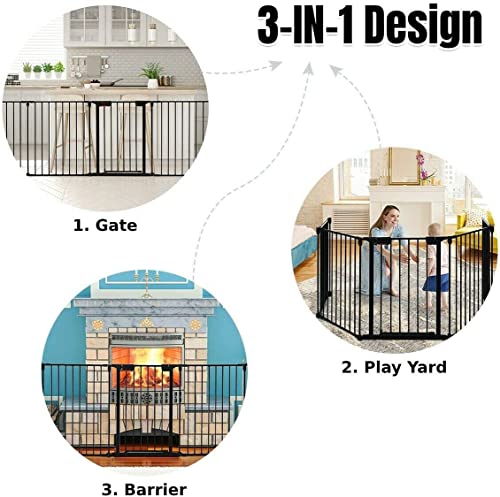 MYOYAY Dog Gate 5 Panel 118" Wide - Image 4