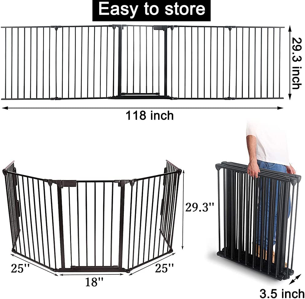 MYOYAY Dog Gate 5 Panel 118" Wide - Image 2