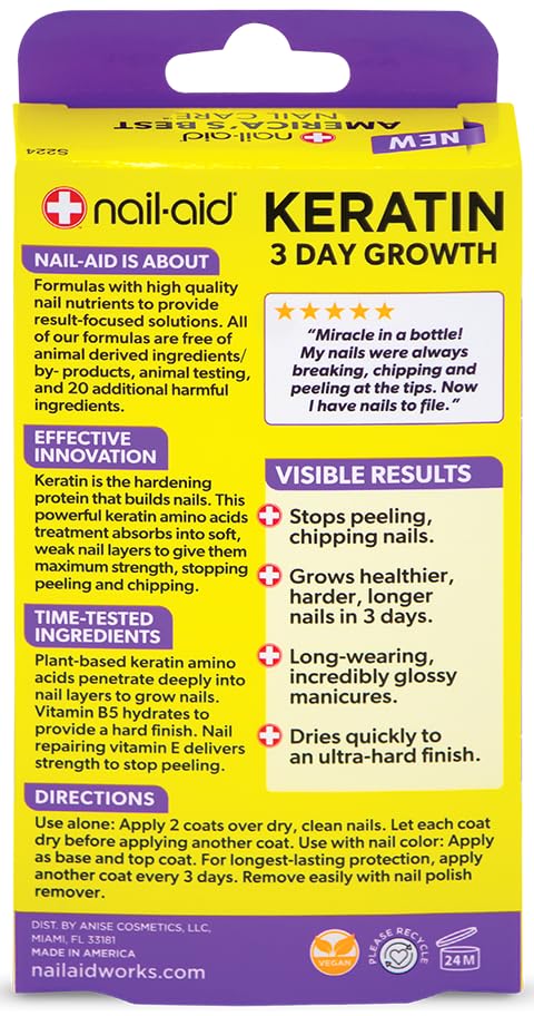 Nail-Aid Keratin 3 Day Growth Nail Treatment - Image 3