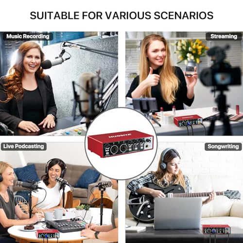 NUOSIYA Red USB Audio Interface 2x2 24Bit/192kHz - Image 3