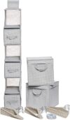 Delta Children Nursery Storage 48 Piece Set, Dove Grey