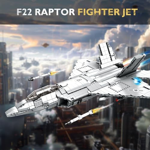 NUTCRACKER F-22 Raptor Fighter Jet Building Toy 1837Picece - Image 3