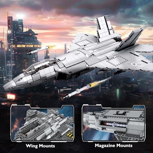 NUTCRACKER F-22 Raptor Fighter Jet Building Toy 1837Picece - Image 5