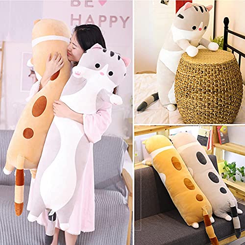 Oeonuas Cute Cat Plush Long Body Pillow, 19 Inches - Image 4
