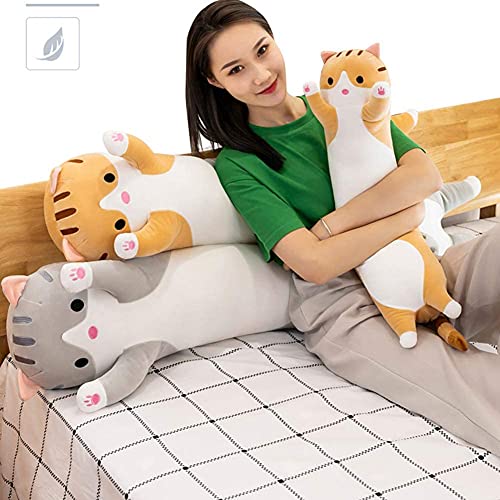 Oeonuas Cute Cat Plush Long Body Pillow, 19 Inches - Image 2