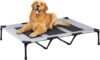 PRAISUN Outdoor Elevated XL Dog Bed, Silver Gray