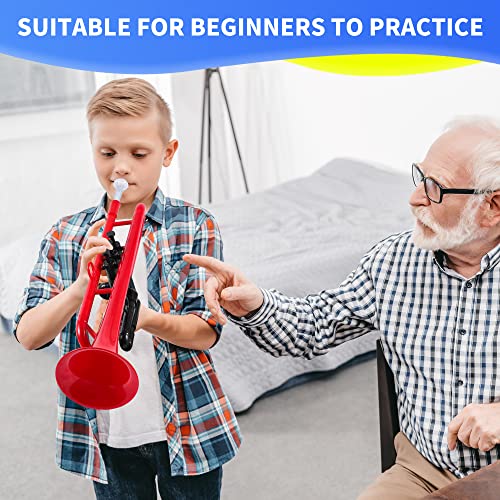PAMPET Professional Plastic Bb Trumpet Set, Red - Image 4