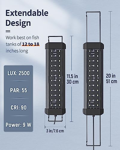 Pawfly Aquarium LED Light 9W for 12-18 Inch Tanks - Image 2