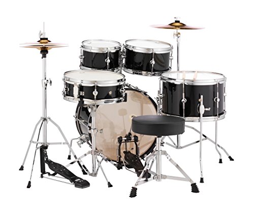 Pearl Roadshow Jr. 5-Piece Drum Set, Jet Black - Image 2