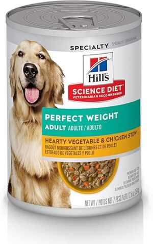 Hill’s Science Diet Perfect Weight Wet Dog Food, 12.5 oz Can, Case of 12