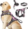 WINSEE Pet Harness Leash Set Reflective No Pull