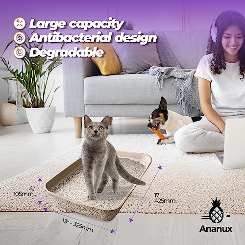 pets BY ANANUX Disposable Cat Litter Box - Large (17"x13"x4") - Image 5