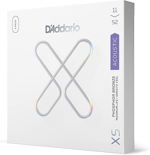 D'Addario Phosphor Bronze Coated Acoustic Strings - XSAPB1152-3P