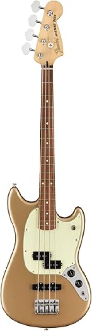 Fender Player Mustang Bass, Firemist Gold, Pau Ferro