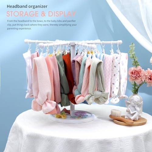 POVETIRE Headband Holder Bow Organizer, 360 Rotating - Image 5