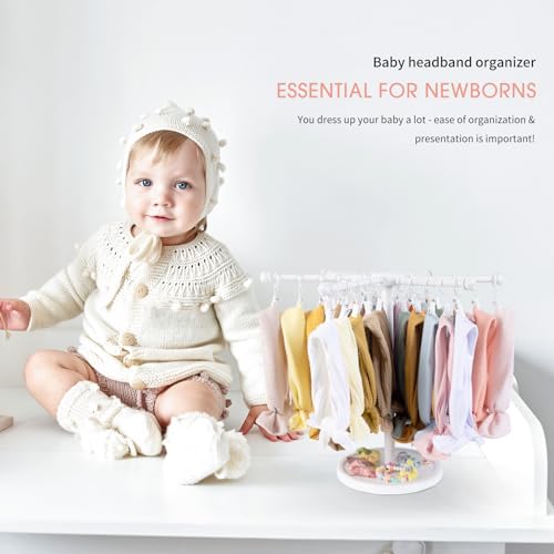 POVETIRE Headband Holder Bow Organizer, 360 Rotating - Image 2