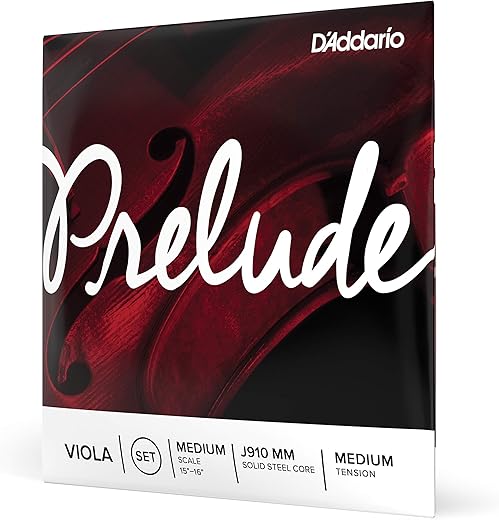 D'Addario Prelude Viola String Set, Medium Scale