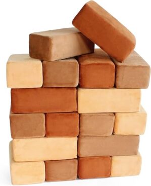 Plush Blocks Premium Plush Foam Building Blocks – 24 Set