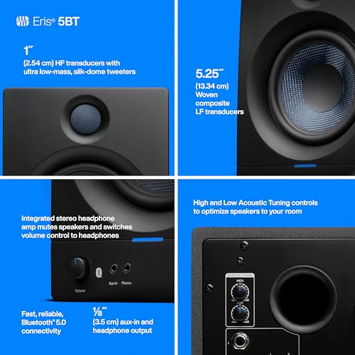 PreSonus Eris 5BT Bluetooth Studio Monitors, Pair - Image 4